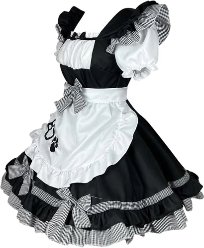 Vista 7 de Disfraz de niña de anime de talla grande, disfraz de muñeca de gato para niñas, Lolita, anime, lindo disfraz suave para niña, corsé de encaje