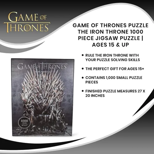 Vista 6 de Dark Horse Deluxe Juego de Tronos: Iron Throne Deluxe Puzzle (1000 piezas)