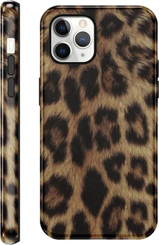 Vista 101 de Funda de teléfono con estampado de guepardo para iPhone 7/8/SE 2020/2022 de 4.7 pulgadas, funda de lujo con diseño de leopardo marrón coqueta a