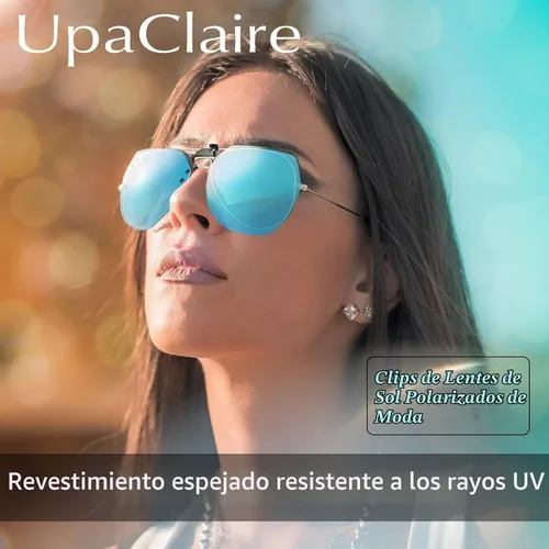 Vista 2 de Gafas de sol y gafas de sol de conducción nocturna con clip, reducción de deslumbramiento polarizado, visión de alta definición Azul
