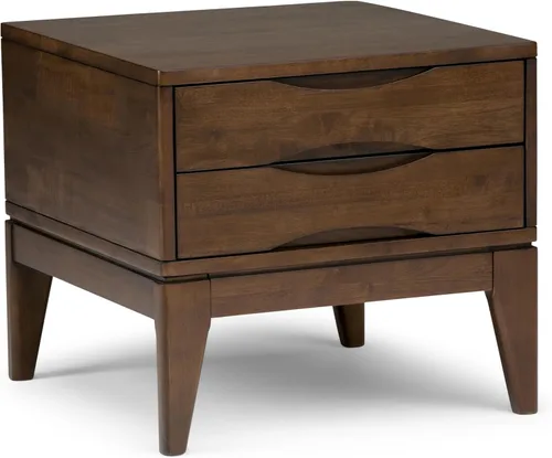 Vista 14 de SIMPLIHOME Harper - Mesa auxiliar rectangular de madera maciza de 22 Negro