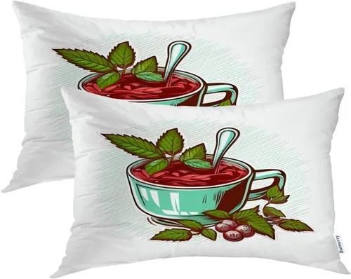 Vista 47 de Batmerry Fundas de almohada decorativas con estampado digital de hojas verdes y gatos negros con estampado digital para sofá, cama, cremallera