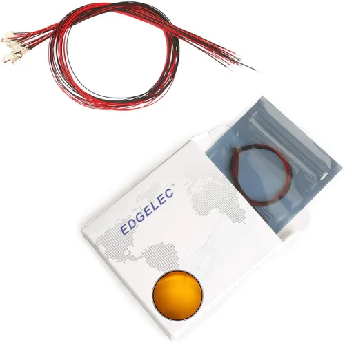 Vista 12 de 20pcs 0402 0603 0805 1206 pre cableado SMD LED diodo emisor de luz micro litz longitud 7.8 pulgadas soldado blanco rojo verde amarillo azul naranja