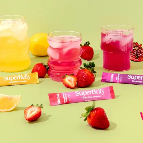 Vista 8 de Blume Paquete variado de hidratación SuperBelly – Fresa, Açaí, Limón