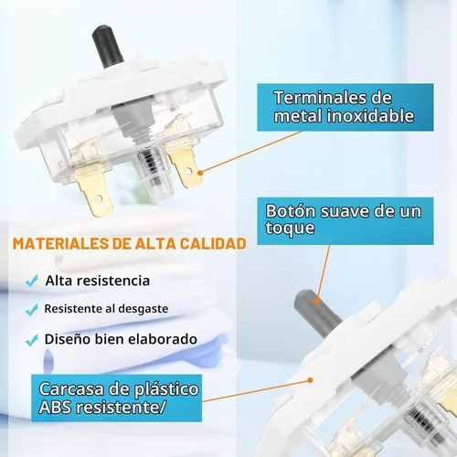 Vista 4 de WE4M416 Secadora Push to Start Interruptor apto para GE Hotpoint Kenmore Dryer