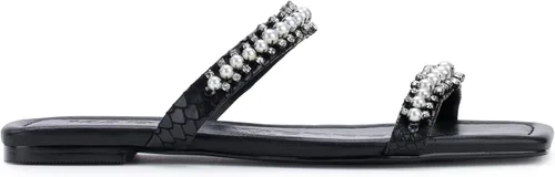 Vista 5 de Karl Lagerfeld Paris Sandalias planas adornadas Payzlee para mujer