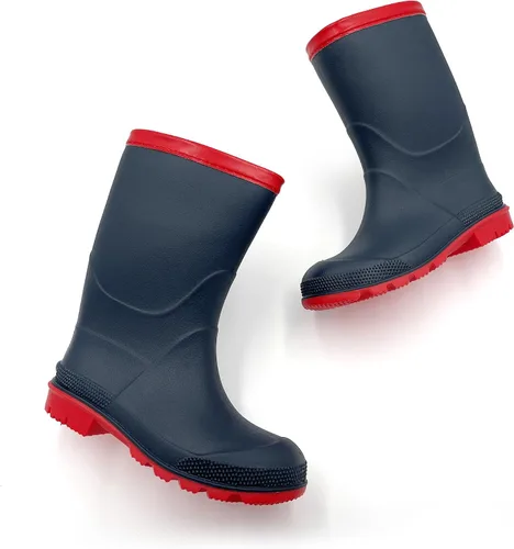 Vista 6 de Amoji Botas de lluvia para niños, fáciles de usar, para lluvia (bebéniño pequeñoniño grande)
