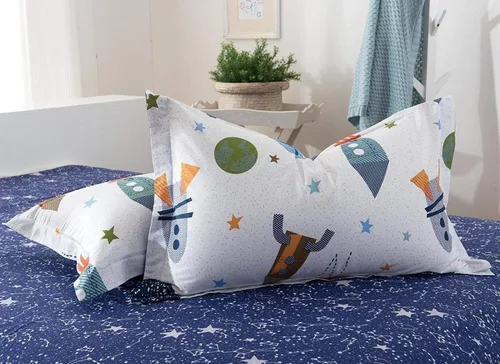 Vista 5 de Brandream Juego de cama para niños galaxia espacial Set de cobertor tamaño full y queen, Algodón, A, gemelo