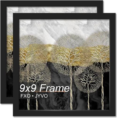 Vista 21 de Fxojyvo Marco de 4 x 4 pulgadas, marco negro para póster cuadrado de 4 x 4, peso ligero y altamente transparente, marco de 4 x 4 para pared, 1