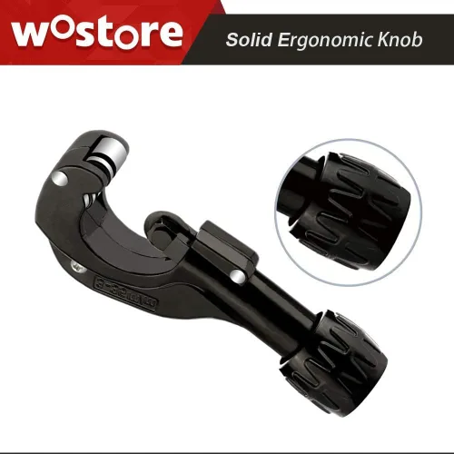 Vista 5 de Wostore Cortador de tubos de 1/8"-1-3/8" OD (0.118-1.378 in) con hoja adicional y escariador desbarbador plegable, hoja de acero de aleación