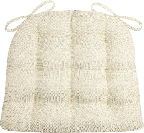 Vista 36 de Barnett Home Decor Cojines para silla de comedor Brisbane plateado gris con lazos - Tamaño mediano 16.5 x 18 Almohadilla para silla - Relleno
