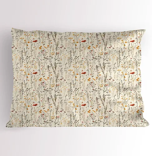 Vista 79 de Lunarable Juego de 2 fundas para almohada de otoño, tema vintage otoñal con estilo granja, ilustración de flores silvestres, artículo de cama