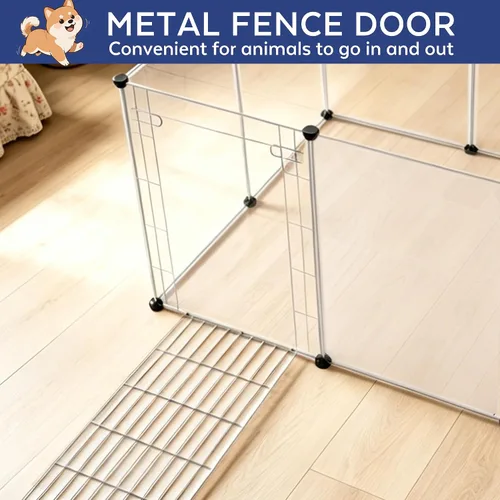 Vista 8 de BRIAN & DANY Dog Playpen Portable for Small Animals, Dog Play Pen Indoor, Transparent Pet Playpen for Puppies, Cats, 40" L x 40" W x 28" H Dog
