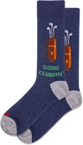 Vista 41 de Hot Sox Calcetines deportivos y atléticos divertidos para hombre, paquete de 1 par, regalos de moda novedosos y divertidos Por encima del par