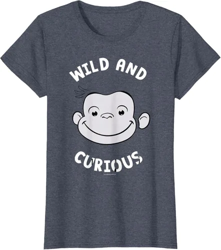 Vista 64 de Curious George Camiseta Big Face Wild and Curious Negro