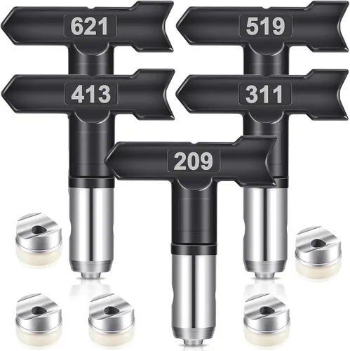 Vista 9 de 10 Piezas Puntas de Pulverización Puntas de Pulverización Reversibles Boquillas de Pulverización sin Aire para Pistolas Pulverizadoras de Pintura