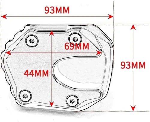 Vista 4 de SCUUBE Para Honda NC750X NC 750X NC750 X 2021 2022 2023 Motocicletas Kickstand Soporte lateral Soporte Ampliador Placa Extensión de placa de soporte