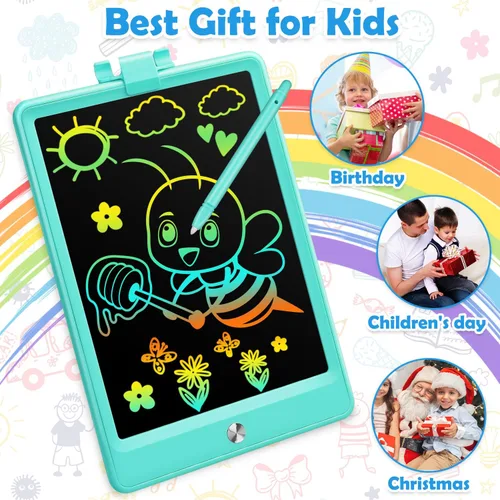 Vista 2 de Tableta de escritura LCD de 8.5 pulgadas para niños de 3, 4, 5, 6, 7, 8 años, regalos para niños y niñas, tablero de dibujo colorido, bloc