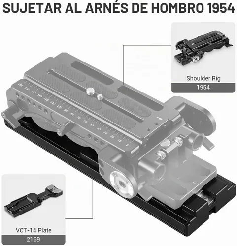 Vista 3 de SMALLRIG Placa adaptadora de trípode universal de liberación rápida para Sony VCT-14