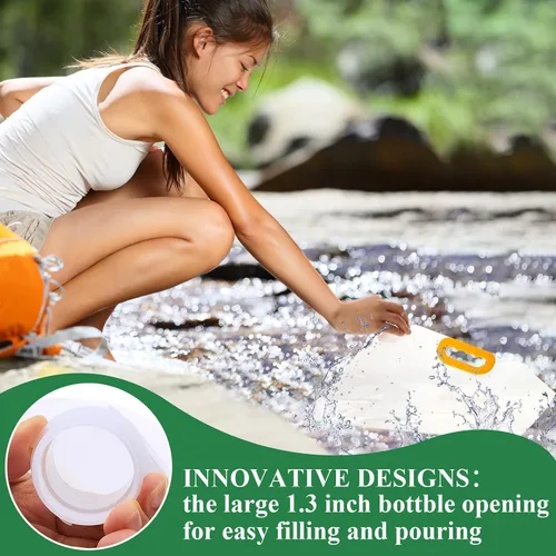 Vista 4 de Tessco for you 1.3 Gallon Collapsible Water Storage Bag Water Container Emergency Jug Plastic Storage Pouch Freezable Carrier Tank Foldable Bottle