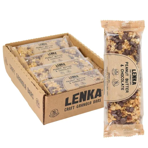 Vista 11 de Lenka Discovery - Paquete de 12 bocadillos de granola con alto contenido de fibra, caramelo salado, bayas omega, vainilla expreso, mantequilla