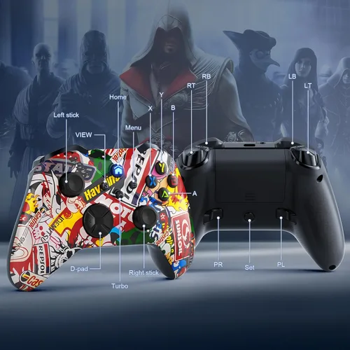 Vista 7 de Gamrombo Controlador inalámbrico X-box compatible con Xbox Series XS, Xbox One, Xbox One SX, PC WindowsSteam, controlador de juego AndroidiOS