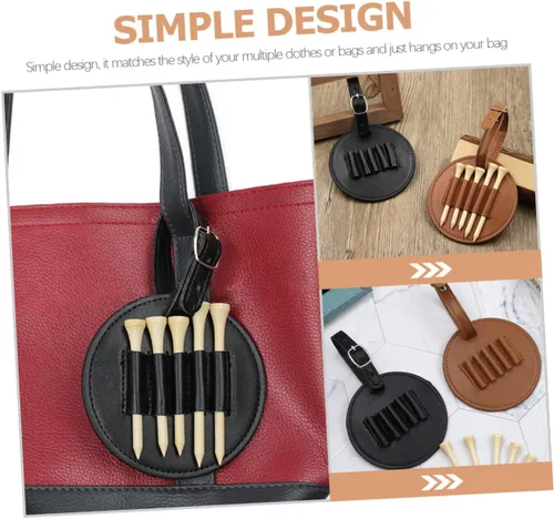 Vista 5 de INOOMP 4pcs Tee Holder Golf Llavero Golf Tee Carrier para Organizador Portátil Reutilizable Carrier