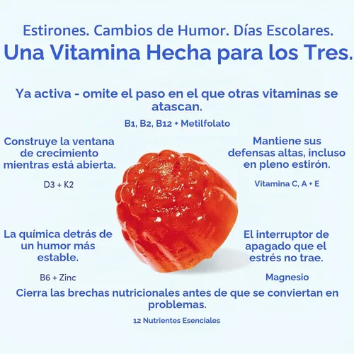 Vista 8 de Teen Boy & Girl Multivitamin Gummy - Growth & Bone Support, 60ct, Vegan