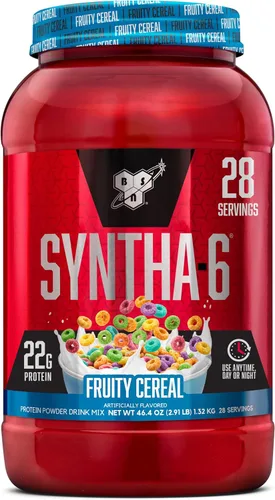 Vista 12 de BSN SYNTHA-6 - Proteína de suero en polvo, crema de piedra fría, sabor Remix de pastel de cumpleaños, caseína micelar, polvo aislado de proteína