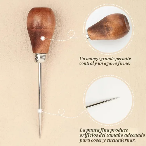Vista 3 de Lineco Punzón resistente para proyectos de encuadernación, mango grande