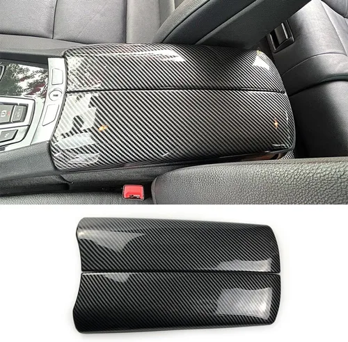 Vista 10 de para BMW Serie 3 E90 E91 E92 E93 2006-2012 ABS Cubierta de Caja de Almacenamiento de Cubierta de Tapa de Consola de Coche de Fibra de Carbono