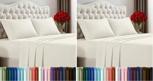 Vista 61 de Utopia Bedding - Juego de sábanas de microfibra cepillada, resistente al encogimiento y a la decoloración, de fácil cuidado, 3 piezas, tamaño Beige