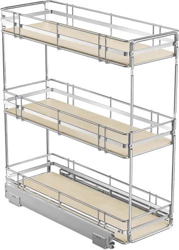 Vista 8 de ROOMTEC Estante de especias extraíble para gabinete estrecho (5.5 pulgadas de ancho x 21 pulgadas de profundidad), organizador de gabinete