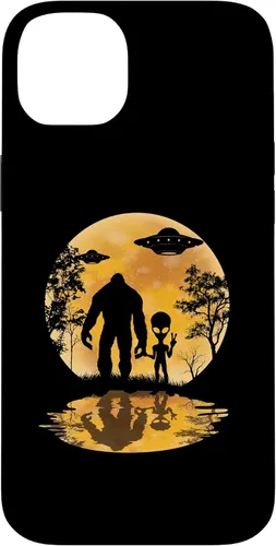 Vista 15 de Funda para iPhone 16 Alien Bigfoot Moon Sasquatch UFO Extraterrestre Hombres Mujeres