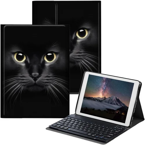 Vista 21 de Funda para Samsung Galaxy Tab S6 Lite 2022/2020 con teclado inalámbrico desmontable y soporte ajustable para proteger la tableta para Samsung Galaxy