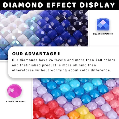 Vista 7 de CICIKEN Pintura artística de diamantes personalizada, foto personalizada por kits de pintura de diamantes personalizados, manualidades, regalos