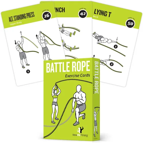 Vista 18 de NewMe Fitness Tarjetas de entrenamiento de peso corporal, baraja de instrucciones de fitness para mujeres y hombres, guía de fitness