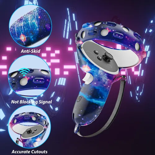Vista 3 de Accessories Compatible with Oculus Quest 2 Silicone Touch Controller Grip Cover, Face Cover, Headset Shell Cover, Protective Lens Case, Disposable