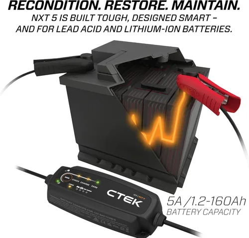 Vista 4 de CTEK 40-658 NXT 5 Cargador de batería y mantenedor completamente automático de 4.3 amperios 12V