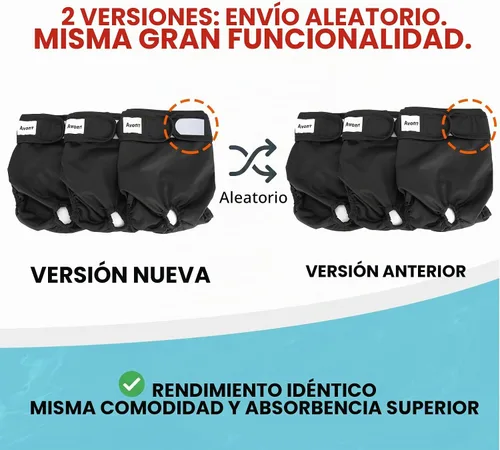 Vista 7 de Avont Paquete de 3 pañales lavables para perras (XS/6-8.5 pulgadas de cintura), reutilizables de alta calidad, altamente absorbentes, fundas