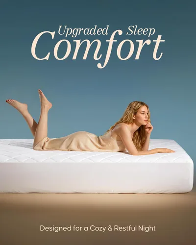 Vista 8 de Utopia Bedding - Cubrecolchón acolchado (tamaño Queen), protector de colchón elástico y ajustable, protector y funda con bolsillo profundo que se