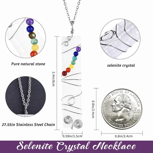 Vista 3 de Varitas de selenita de 3.15 pulgadas, varitas de cristal de selenita, piedra curativa blanca, ideal para Wicca, Reiki, curación, metafísica, chakra