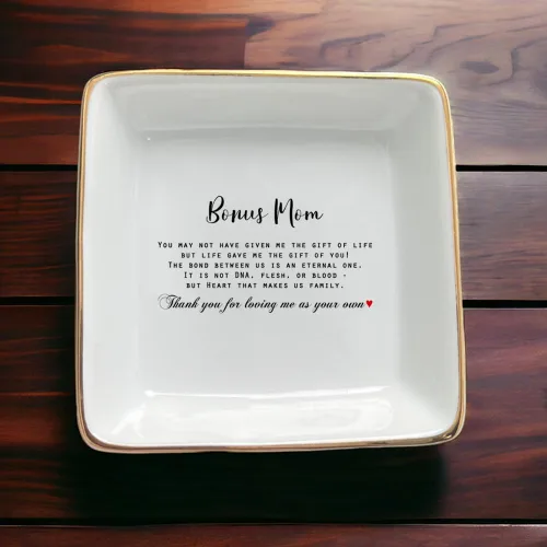 Vista 6 de Bandeja de cerámica para joyas – Thank You For Raising The Man I've Always Prayed For Dish – Regalos para la madre del novio de la novia – Regalos