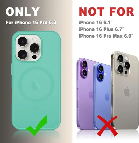 Vista 1437 de Funda para Google Pixel 10 Pro XL, cubierta magnética mate, color negro Fit for MagSafe, Screen Protector included, Shockproof Military Grade