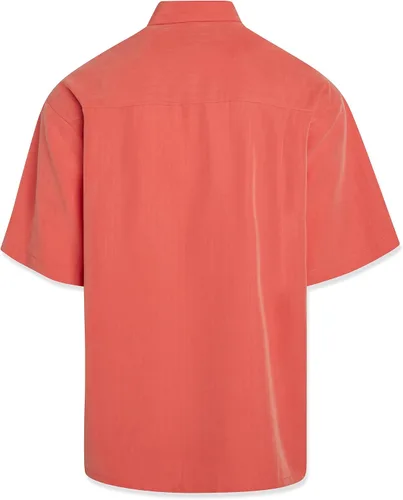 Vista 2 de Bamboo Cay Camisa tejida bordada informal de las palmas del Pacífico de manga corta para hombre