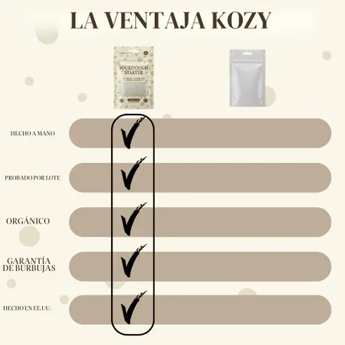 Vista 5 de Cultivo básico de masa madre - Levadura seca silvestre deshidratada para hornear pan artesanal casero - Orgánico, sin OMG, fresco, duradero y apto