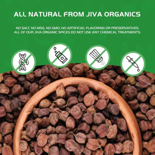 Vista 9 de Jiva Organics Bolsa orgánica Kala Chana a granel de 2 libras, gramo negro, garbanzos negros Desi, 100% natural y sin OMG