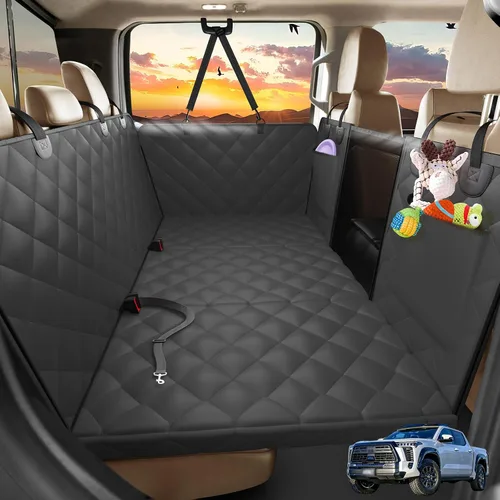 Vista 10 de Funda de asiento trasero para perro, hamaca para perro de fondo duro para automóvil, impermeable, suave, extensor de cama de viaje, soporta 400