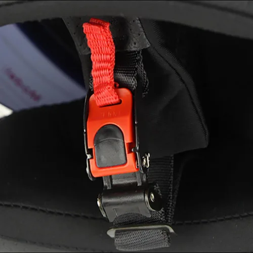 Vista 4 de Hebilla de botón para casco, cierre de correa de hebilla de liberación rápida para casco de motocicleta, clip de velocidad para casco, botón