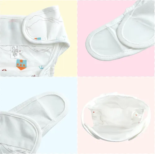 Vista 3 de JIZHI 4 pañales de muñeca Reborn reutilizables para muñecas de 17 a 24 pulgadas, ropa interior para muñecas, pañales lavables con bonitos patrones